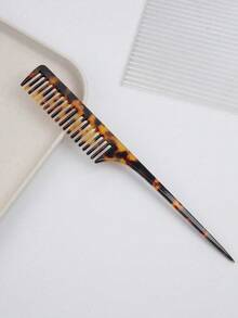Simple Marble Texture Acetate Cellulose Long Handle Pointed Tail Comb, High-End Leopard Print Comb, Anti-Static, Gentle Hair Texture, Exfoliating Comb, Styling Tool, Bangs Hairline Hair Comb - Nhiều màu - Xem 10