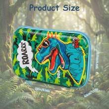 1pc Cool 3D Dinosaur & Astronaut Pencil Case, EVA Hard Shell Large Capacity Pen Box With Mesh Compartments, Shockproof Waterproof Stationery Organizer, Back To School Gift For Boys - Multicolor - View 6