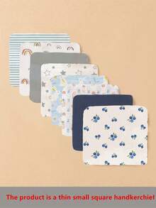 5件装婴儿围兜和拍嗝巾多功能喂奶巾，款式随机 - 彩色 - 查看 2
