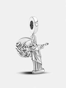 1pc Fashionable Beaded Pendant, Cross Charm, Suitable For Women Bracelet DIY Jewelry, Comes With Elegant Gift Box - Beaded 3 - View 13