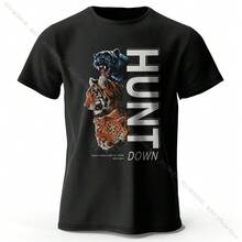 2026 Weekend Camiseta Casual Impresa 100% Algodón, Tela Suave Cuello Redondo Manga Corta, Ajuste Cómodo Unisex - Negro - Ver 11