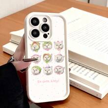 Funda de teléfono de moda, compatible con varios modelos de ,  y , funda de teléfono con caras de gato con sombreros coloridos y texto de gatito tan lindo para modelos de ,  y , protector de teléfono, funda de pareja, regalo para novio o novia, presente de vacaciones, este es un regalo popular para amigos o socios, adecuado para ocasiones de negocios. Duradera, resistente a las manchas y a las huellas dactilares, esta nueva funda para teléfono de hombres y mujeres es un gran regalo. - Burdeos - Ver 4