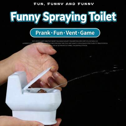 Día de los Inocentes Regalo Creativo y Broma: Broma de Inodoro con Chorro de Agua, Juguete Miniatura de Broma de Inodoro con Chorro de Agua