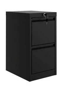 Huisuilinss 2 Drawer File Cabinet With Lock,Vertical Metal Filing Cabinet For Letter/Legal Size Documents,File Storage Cabinet,Under Desk Storage Organizer For Home Office - Negro - Ver 1