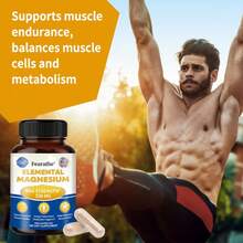 120 Capsules - 500 Mg Elemental Magnesium(Oxide/Citrate) - Energy Production, Strengthens Bones And Teeth - 1瓶 - 查看 7
