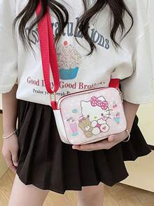 1 PC Sanrio Children's Bag Katy Cat Girls' Cross Body Bag Fashion Princess Bag Baby Cute Cartoon One Shoulder Handheld Girls' Bag - Multicolor - View 1