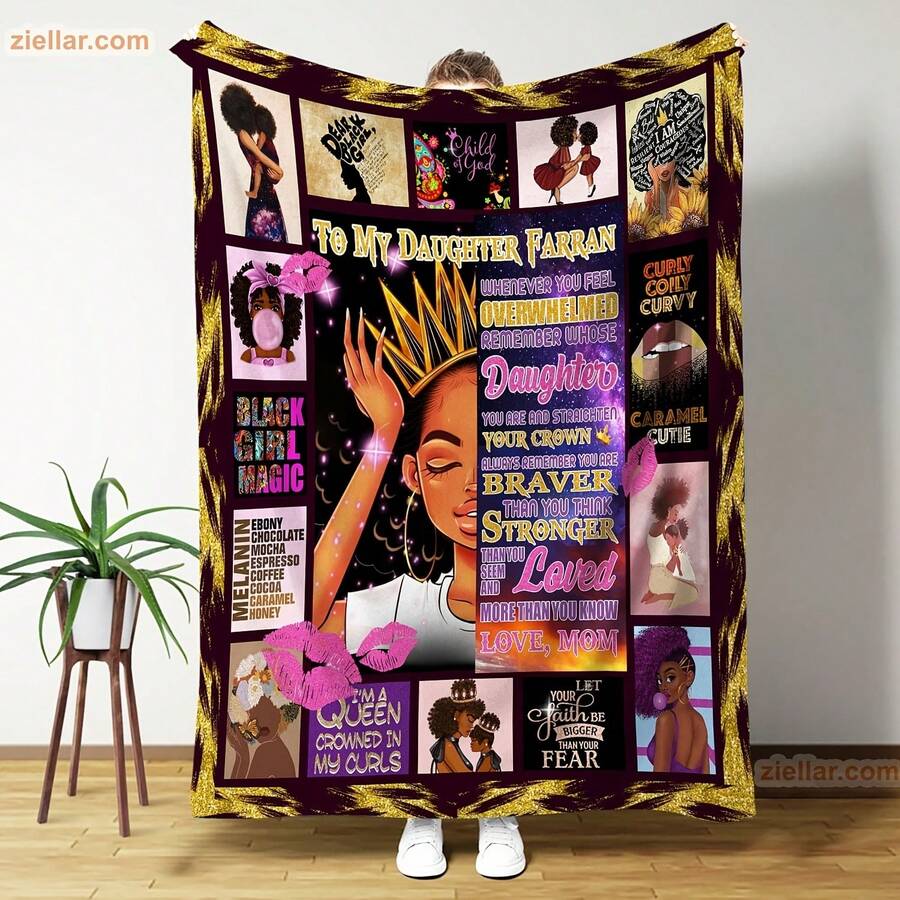 To My Daughter Fce Blanket  Magic Patchwork Empowert Gift Set - hình dạng - Xem 1