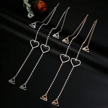 Adjustable Replacement Bra Straps With Fashion And Versatile Design, Anti-Slip For Beautiful Back, Can Be Worn Outside, Suitable For Dresses With Heart-Shaped Body Chain.