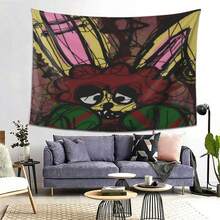 A STOMACH BOOK Themed Design Tapestry, Made Of Soft Peach Leather Fabric, Fashionable, Lightweight And Durable Tapestry, Easy To Hang On The Wall Decoration, Suitable For Bedrooms, Parties, Game Rooms And Living Rooms, No Electricity Required, Perfect Choice For Gifting - 1PC - Xem 1