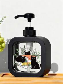 Bình đựng xà phòng hình mèo đen dễ thương mới - Thiết kế mèo đáng yêu, thích hợp cho phòng tắm, tiệm làm móng và rửa tay, cửa sổ trong suốt dễ dàng đổ đầy, có thể chứa xà phòng lỏng, chai bơm trong suốt, hộp đựng dung dịch tẩy sơn móng tay có cồn, chai tẩy trang tái sử dụng dung tích lớn, dung dịch tẩy sơn móng tay, chai bơm, phụ kiện du lịch - Nhiều màu - Xem 2