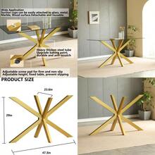 84dadgyyj 30 Inch Modern Table Base Gold Metal Dinning Table Legs With Suction Cups Heavy Duty Desk Base For Marble Glass Wood Top Set Of 4 Furniture Legs For Home Kitchen DIY Bench Legs Coffee Table Gold - GoldBig - View 9