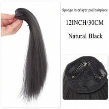 女士高额假发，带海绵衬里，隐形蓬松顶部假发，两侧加厚以增加发量，适合日常化妆和佩戴饰品。 - 彩色 - 查看 10