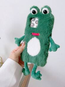 Plush Frog Series Phone Case Set - Funny Series, Compatible With IPhone 15 Pro Max, S23 Ultra, OPPO, VIVO, - Green - View 3