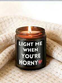 1支锡罐装蜡烛，情人节礼物，“当你兴奋时点亮我”趣味蜡烛，送给男友、兄弟、丈夫的礼物，独特又有趣，周年纪念日、生日必备，家居装饰，蜡烛摆件，装饰蜡烛，大豆蜡烛，送给女友、女性的礼物，家居装饰蜡烛 - 彩色 - 查看 2