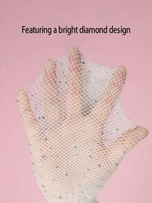 3双女童时尚水钻渔网袜，女童镂空水钻打底裤