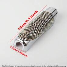 1pc Universal Car Handbrake Cover & Gear Shift Cover Set, Rhinestone Crystal Decor Auto Interior Accessories, Suitable For Women,Car Accessories - one-size - View 4