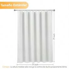 XISH Cortina De Ducha Floral De Tinta Cortina De Ducha Floral Colorida para Baño Juego De Cortina De Ducha De Tela Impermeable Decoración De Baño con 12 Ganchos De 71 X 71 In Flores de Tinta - Blanco - Ver 4