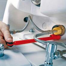 1 Set Red Pipe Wrench, Faucet Wrench, Sink Wrench - Multicolor - View 6