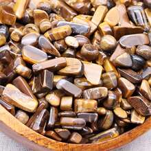 Natural Yellow Tiger's Eye Stone Chips - Aquarium Filler, Potted Plant & Fish Tank Decor, Jewelry Making, Decoration, Garden, Fountain, Other DIY Projects, Holiday Gifts