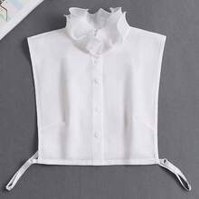 1 chiếc cổ áo sơ mi rời bằng vải chiffon trắng, kiểu dáng thanh lịch với hai lớp ren xếp ly, rất tiện dụng. - Nhiều màu - Xem 10