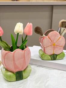 1 Stück Blumen Makeup Pinsel Halter, Büro Stiftbecher, Schlafzimmer Deko Schreibtischorganizer, Halloween & Weihnachtsgeschenk - Blumenaufbewahrung - Übersicht 10