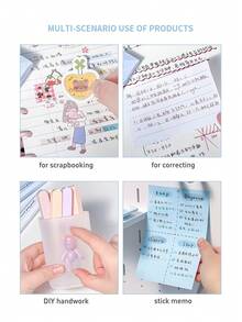 4pcs Double-Sided Dotted Adhesive Tape Set, High Capacity, Essential Stationery, Suitable For Crafts, Scrapbooking, Photos, School, Office Supplies, No Residue And Quick Drying - Sets - View 7