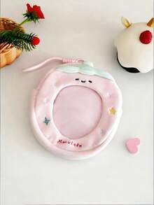 可爱毛绒水果吐司大容量收纳袋，毛绒娃娃展示和携带袋，多功能收纳袋 - 彩色 - 查看 11