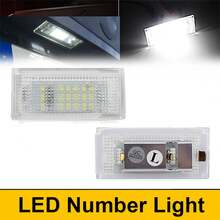 2pcs For BMW LED License Plate Lights, Tag Lamps White For BMW 3 Series E46 4D 1998-2003 5D Touring 1998-2005 Error Free