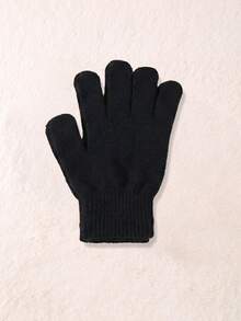 1/2/3 Pairs Winter Magic Gloves, Black Knitted Gloves, Warm Stretchy Gloves, Suitable For Cosplay Costumes, Cold Weather - Multicolor - View 7