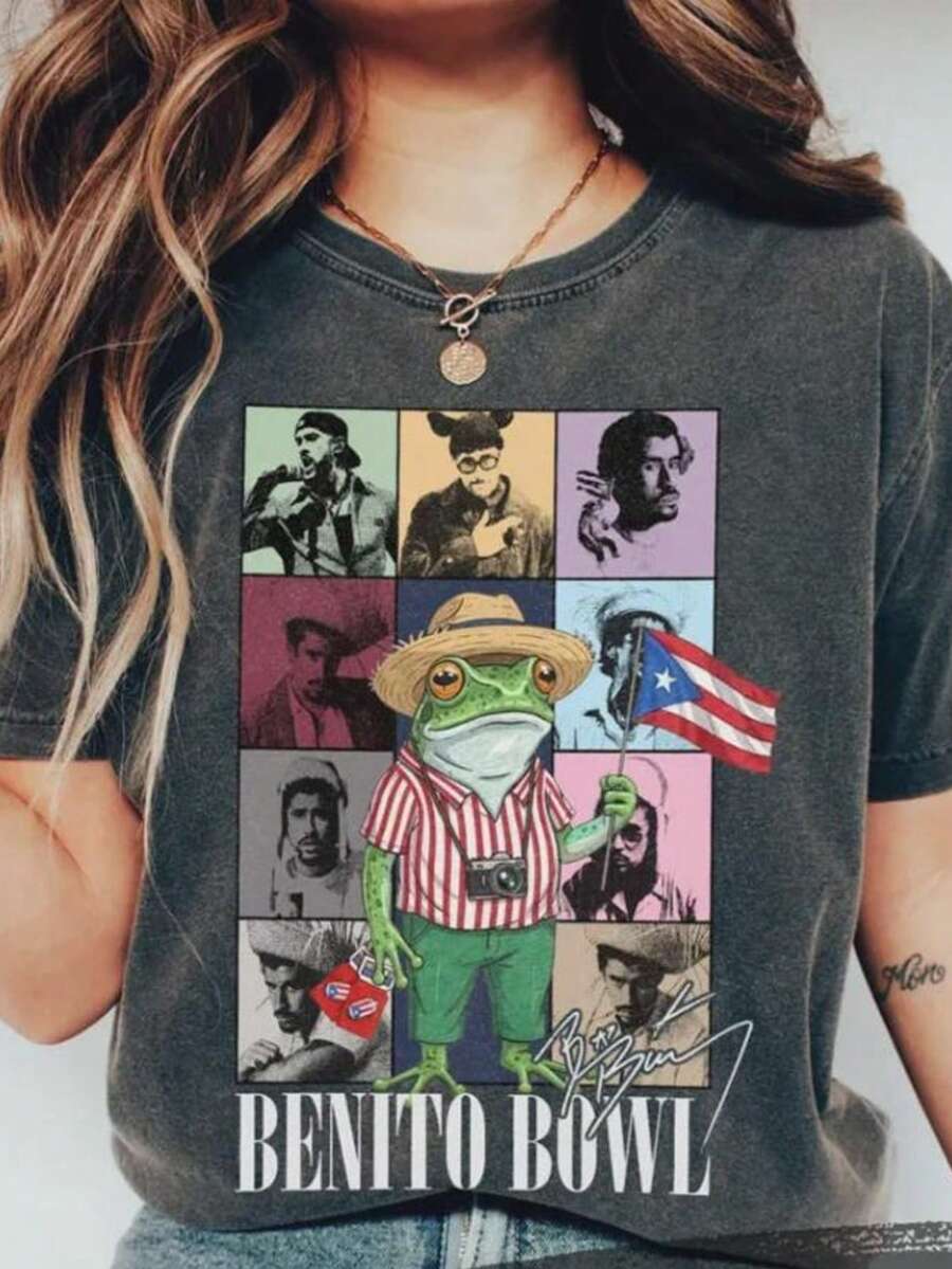 Benito Bowl Puerto Rico Football - Bad Bu.Nny Bowl Shirt - 黑色 - 查看 1