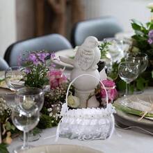 Lace Flower Girl Basket, Rustic Wedding Flower Girl Basket, Suitable For Wedding Party Decoration