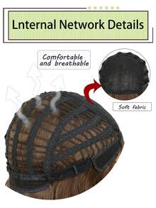 [Charming Gold Wavy Wig] - Heat Resistant Synthetic Hair, Versatile Middle Eastern Style For Daily Wear & Parties - Multicolor - View 6