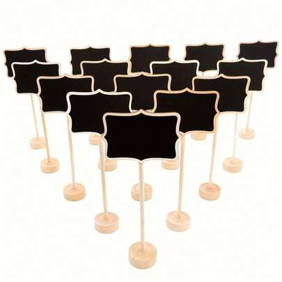 迷你黑板标牌带画架，派对自助餐食品标签，长方形黑板，婚礼场地卡片，生日派对装饰