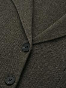 Women's Fitted Collared Knit Sweater Vest - Grey - View 3