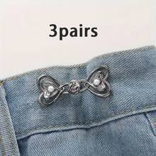 6件装女士裤子束腰带 - 牛仔裤腰部束紧夹和别针，收腰塑形，可调节腰夹 - 彩色 - 查看 17