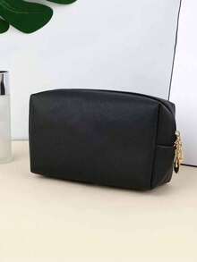 女士盥洗包，便携式旅行化妆包，大容量防水 PU 化妆品收纳袋，适合旅行化妆品收纳，女朋友、朋友礼物，婚礼回礼，节日派对礼物，适合假日海滩、浴室收纳、卧室收纳，大容量 - 黑色 - 查看 20