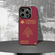 Étui de protection pour passeport et téléphone compatible avec 16, 15, 14, 13, 12, 11, Pro, XS, Max, Plus, Mini, SE en blanc et noir mat, antichoc - Étui compatible avec les modèles 17 Pro, 17 Pro Max, 17 - Z4 - Voir 1
