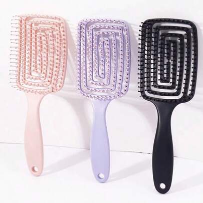 Professional Vented Hair Brush Comb Anti-Static Scalp Massage Wet Dry Hairs Combs Hairdressing Styling Tools For All Hair Types For Salon Home Use,Hair Tools,Hair Items,Travel Essential,Travel,Barber,Hairstylist,Barber Accessories,Valentine's Day,Hair Supplies,Hair Stylist,Barbershop,Salon,Vacation Essentials,Hair Products,Barbershop,Valentine's Gift,Travel Essentials For Women,Hair Stylist Tools