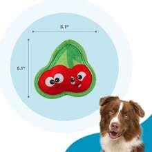 Outward Hound Tough Skinz Durable Squeaky Dog Toy With Two Tough Layers, Watermelon, Red, Medium - ColorC - 查看 5