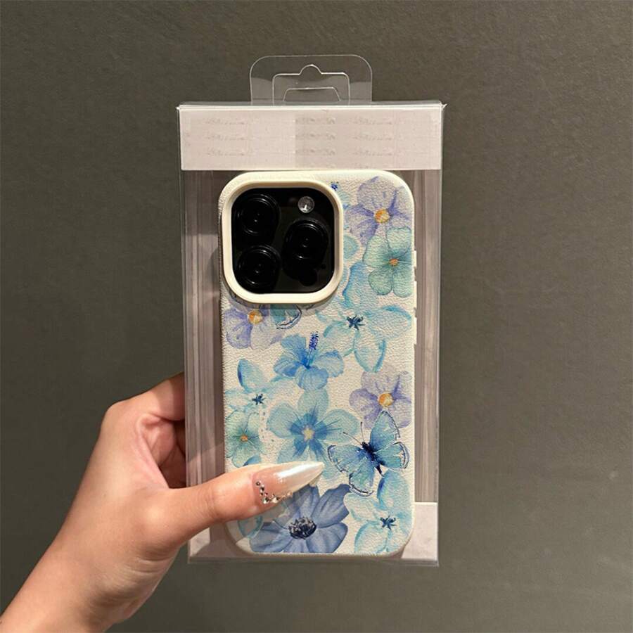 Funda de teléfono: Funda suave anti-caída de mariposa floral púrpura 7/8 Plus, funda simple y premium compatible con iPhone 14 Pro Max, funda de teléfono Apple 13, funda de pareja XS Max nueva 12 Pro anti-caída XR escarchada 11 unisex 13 cubierta completa 15 PRO funda suave 15 - Estilo 1 (1 pieza) - Ver 1