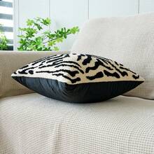 One Embroidered Tiger Pattern Pillow Cover, Featuring Light Luxury Design. Exquisite Tiger Embroidery Brings Vivid Details, Perfect For Living Room, Bed, Sofa Back Cushions-Adding Elegant Chinese Style And Personality To Your Home! - Nhiều màu - Xem 6