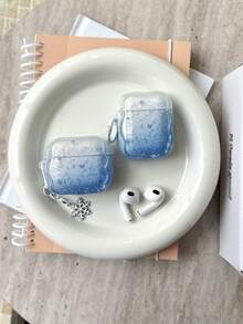 冬季极简渐变雪花耳机盒，兼容苹果耳机盒 1/2/3/4/Pro/Pro2(Nd)/Pro(3rd) - 無色 - 查看 4