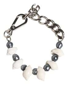 Dolce & Gabbana Shell Pearl Keychain Men Silver Bracelets - Silver - View 4