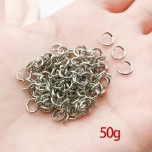 5/50个龙虾爪扣，锌合金旋转弹簧钩带钥匙圈，龙虾钥匙扣，适用于挂绳、手提包、钱包、DIY工艺品和珠宝制作 - 銀色 - 查看 27