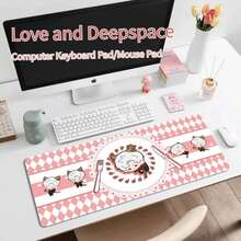 Game Love And Deepspace Sylus Rafayel Zayne Xavier Caleb Anime Cute Cat Computer Keyboard Pad/Mouse Pad Cartoon Office Supplies - A - 查看 1