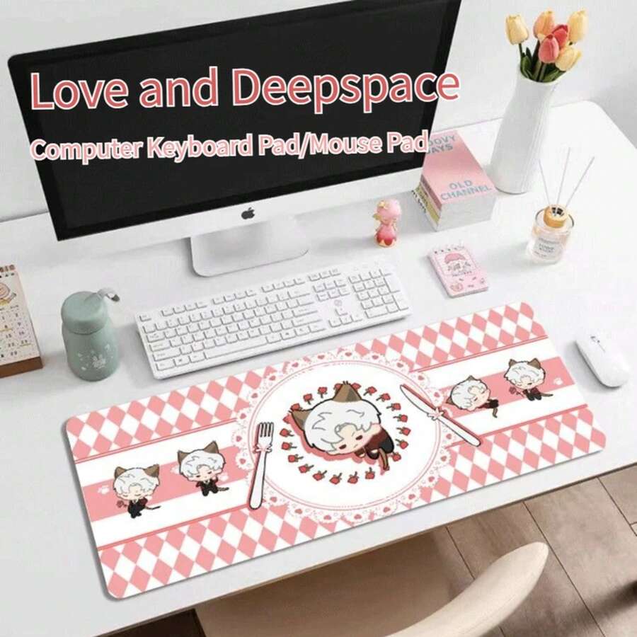 Game Love And Deepspace Sylus Rafayel Zayne Xavier Caleb Anime Cute Cat Computer Keyboard Pad/Mouse Pad Cartoon Office Supplies - A - 查看 1