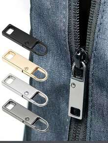 4pcs Detachable Metal Zipper Pulls, Zipper Replacements (Upgrades), Detachable Zipper Pulls Suitable For Luggage, Clothing, Jackets, Backpacks, Boots, Wallets, Coats - Anti-Theft Deterrent - Secure Zipper - Zipper Pull Replacement Parts - 彩色 - 查看 1