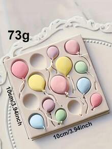 1pc/2pcs Birthday Balloon Gummy Mold, Party Baby Gift Cake Decoration Chocolate Candy Mold/Sugar Art/Cupcake Decor/Pastry/Polymer Clay/Epoxy Resin, Silicone Material, Suitable For Birthday Party/New Year Cake Decoration