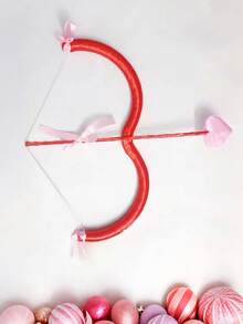 情人节派对服装套装 - 红色角色扮演服装、丘比特弓箭、天使翅膀、心形发箍、透明眼镜 - 派对节日服装、舞台表演道具、摄影配件