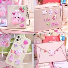 一套全新儿童卡通动物减压贴纸，可爱又实用，可作为卡通装饰贴纸。采用海绵和PS材质制成，共有四种款式。可用于制作贴纸簿、装饰笔记本电脑、冰箱，以及DIY卡通手机壳等。 - 彩色 - 查看 2